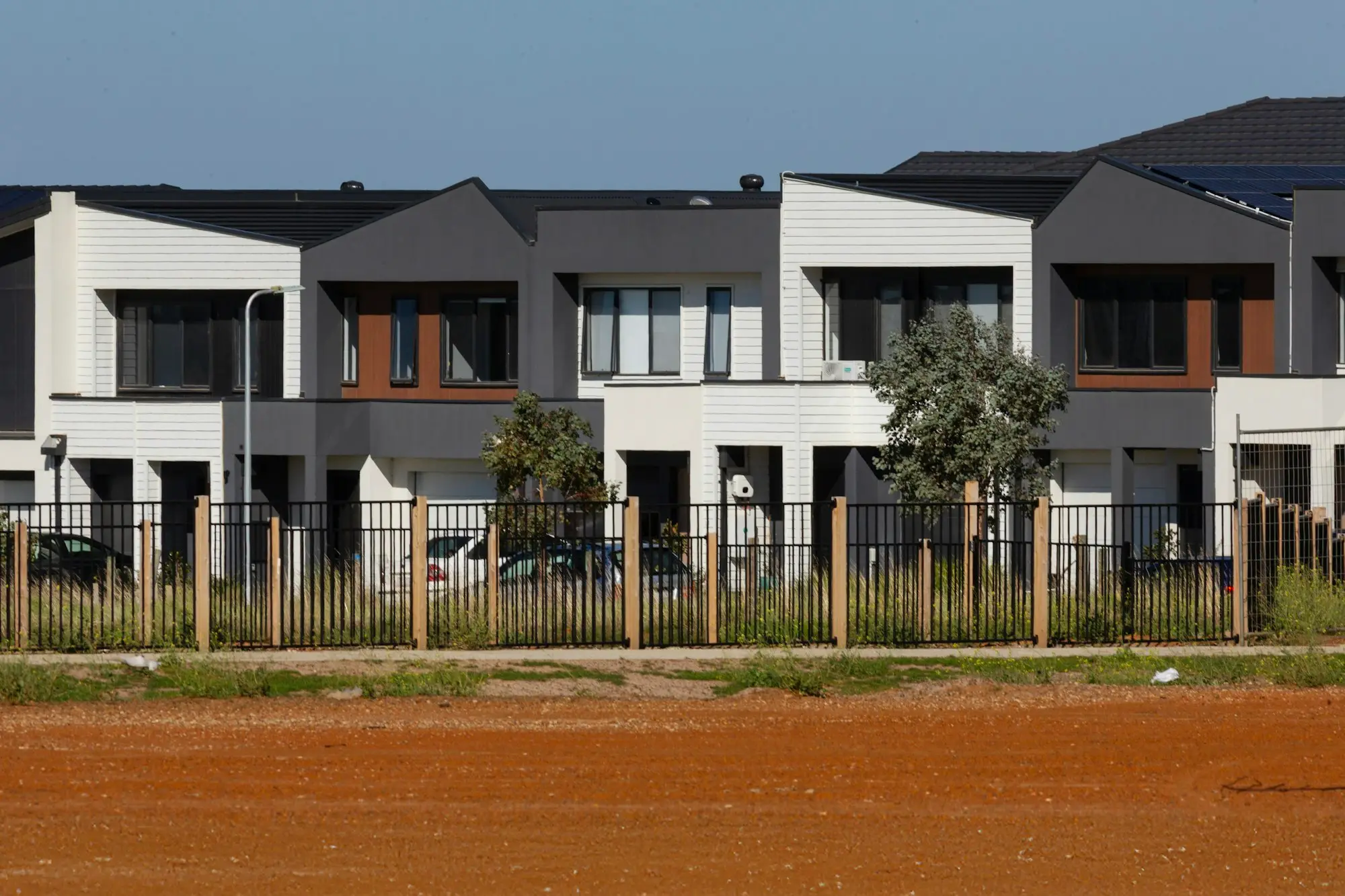 New townhouses on an investment street in Clyde North, Victoria